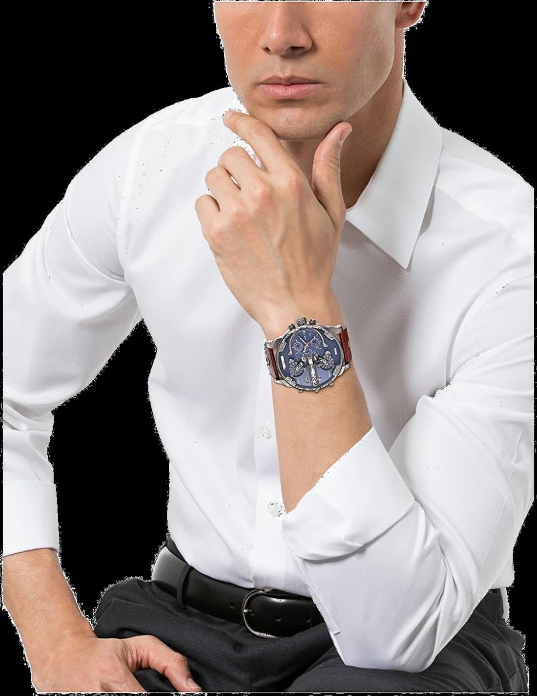 Montre Diesel DZ7314 homme verso boîtier gris