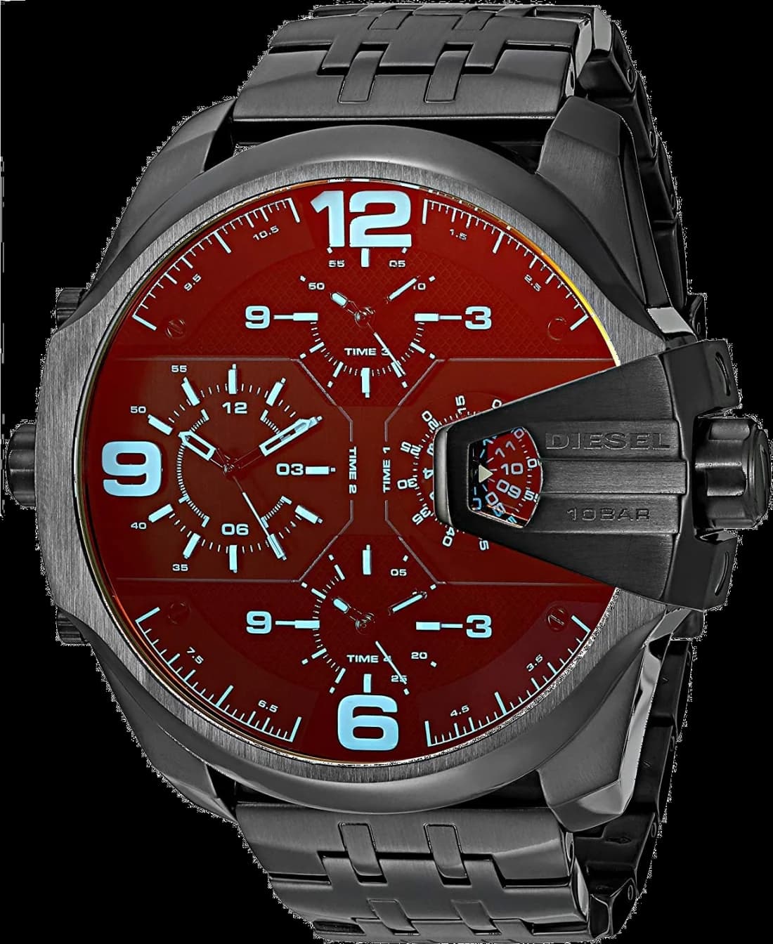 Montre Diesel DZ7373 homme cadran noir bracelet acier inoxydable