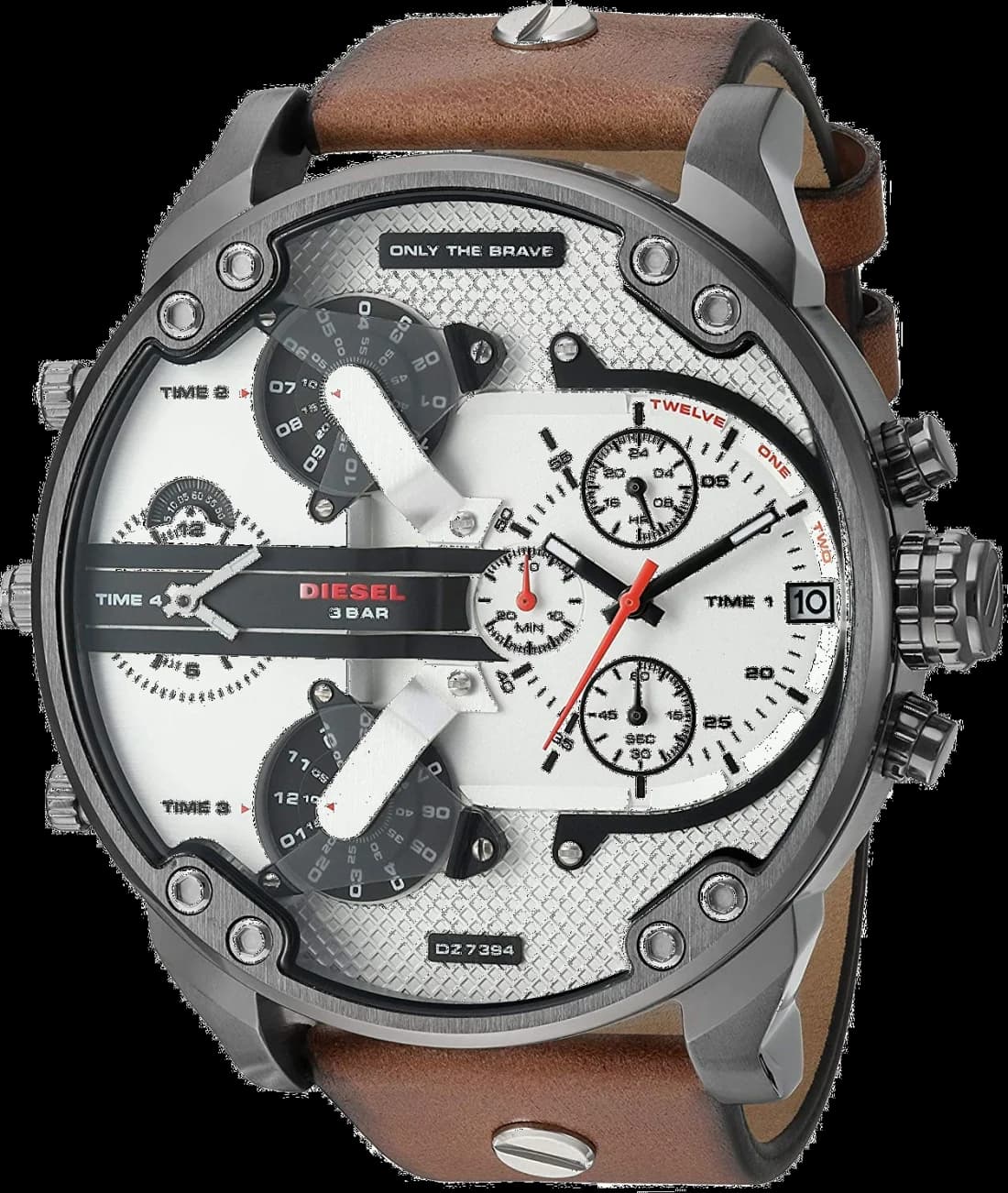 Montre Diesel DZ7394 noire multi-fonctions cadran XXL aiguilles luminescentes style robuste décontracté