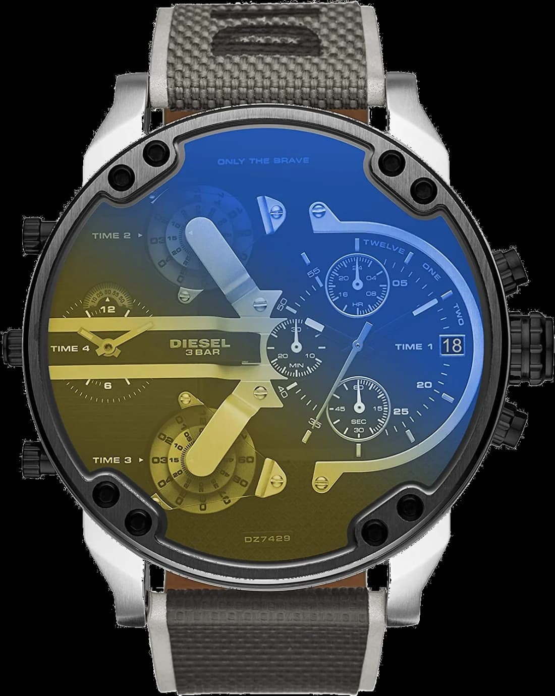 Montre Homme Diesel Mr. Daddy 2.0 XXL DZ7429 bracelet fluo