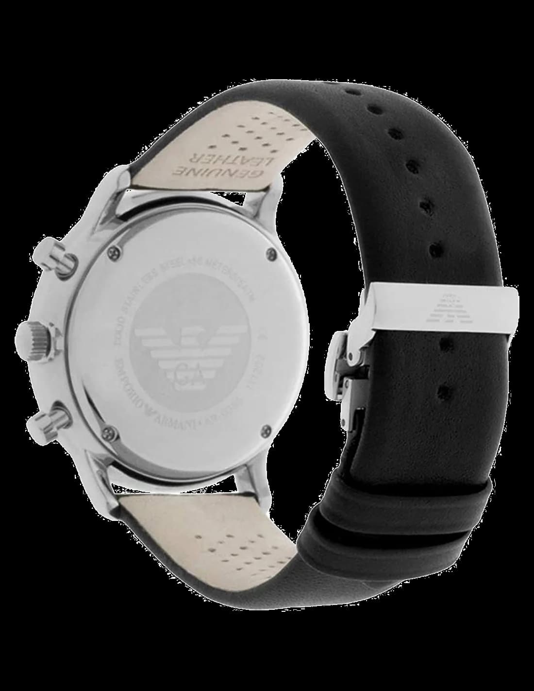 Montre Emporio Armani AR0385 homme détail cadran blanc