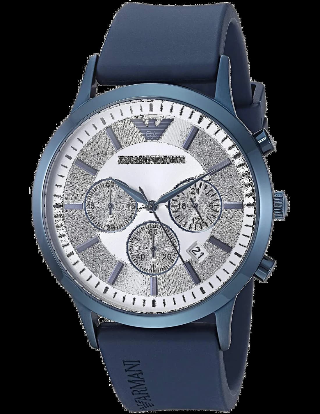 Emporio Armani AR11026 avec cadran noir et chronographe — Montres Outlet