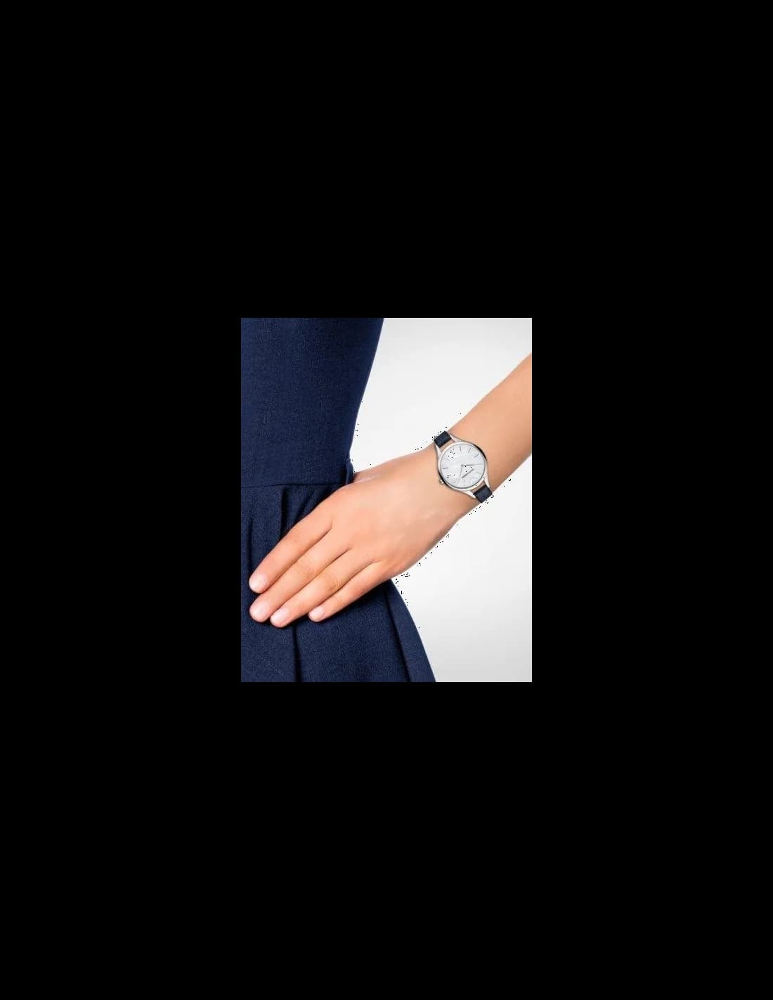 Bracelet en cuir noir de la montre Emporio Armani AR11090 — Montres Outlet