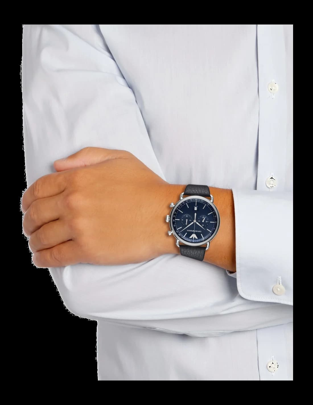 Montre Emporio Armani AR11105 homme verso boîtier argent