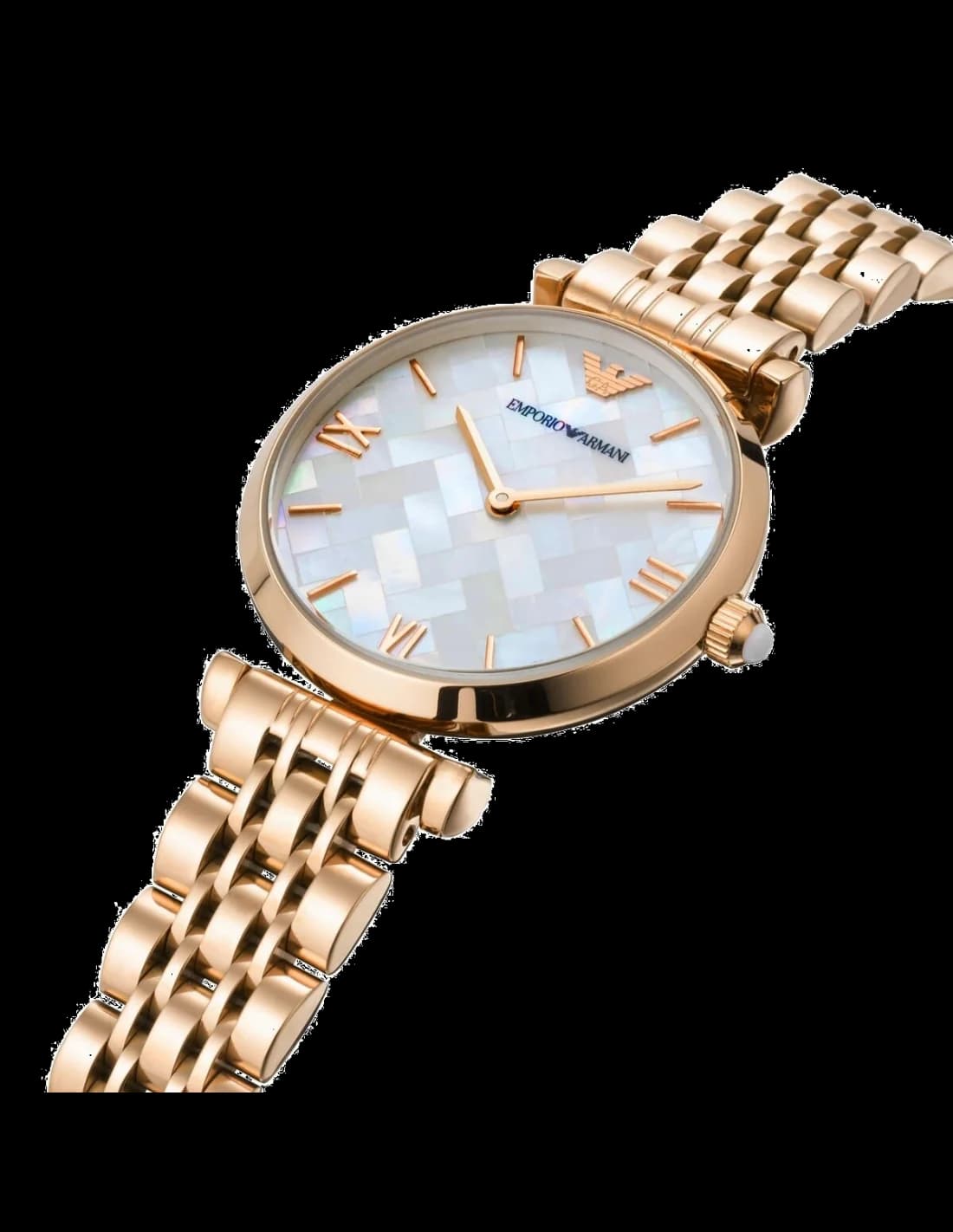 Montre Emporio Armani AR11110 femme détail cadran nacre