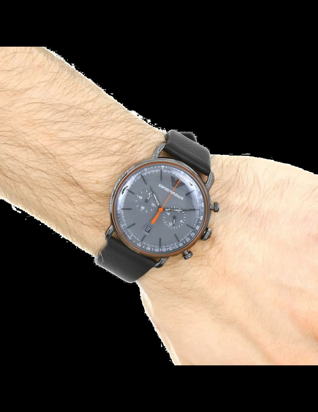 Bracelet cuir brun de la montre Emporio Armani AR11168 — Montres Outlet