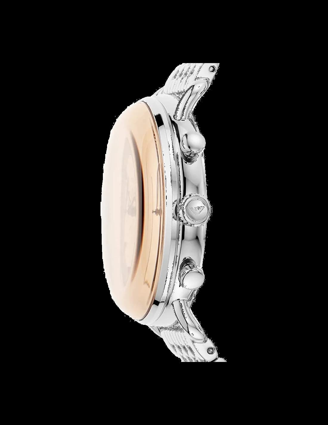 Montre Emporio Armani AR11239 Aviator en Acier avec Bracelet Maille Milanaise vue 2