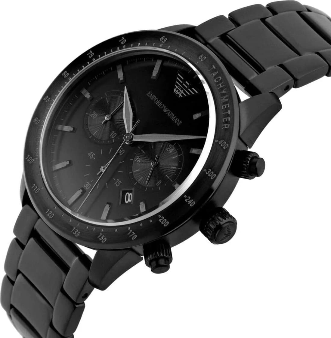 Montre Homme Emporio Armani Mario AR11242 en acier noir vue 2