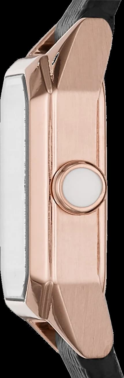 Détail cadran Emporio Armani AR11248 montre index cristaux scintillants sur fond nacré, aiguilles dorées fines