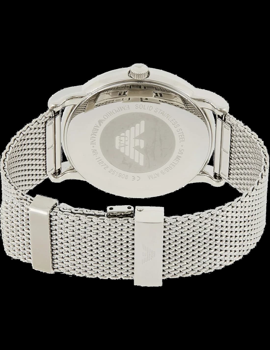 Montre Homme Emporio Armani Luigi AR11272 bracelet maille milanaise métal vue 3