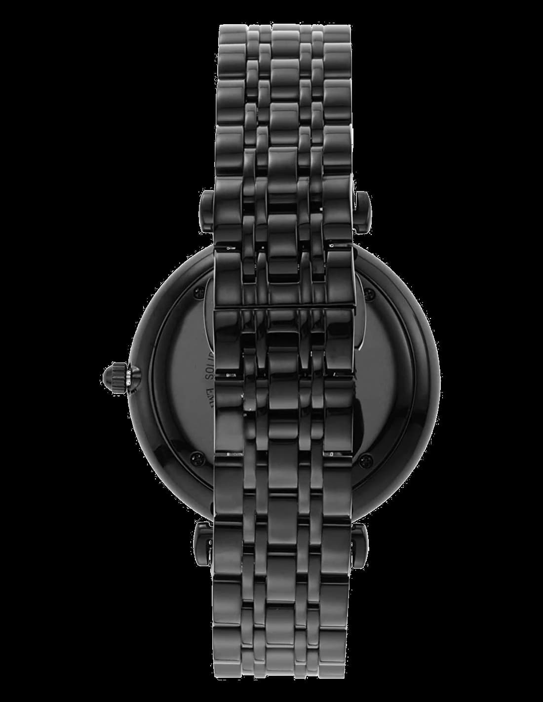 Montre Emporio Armani AR11299 Gianni T-Bar Acier Noir IP Cadran Petite Seconde vue 3