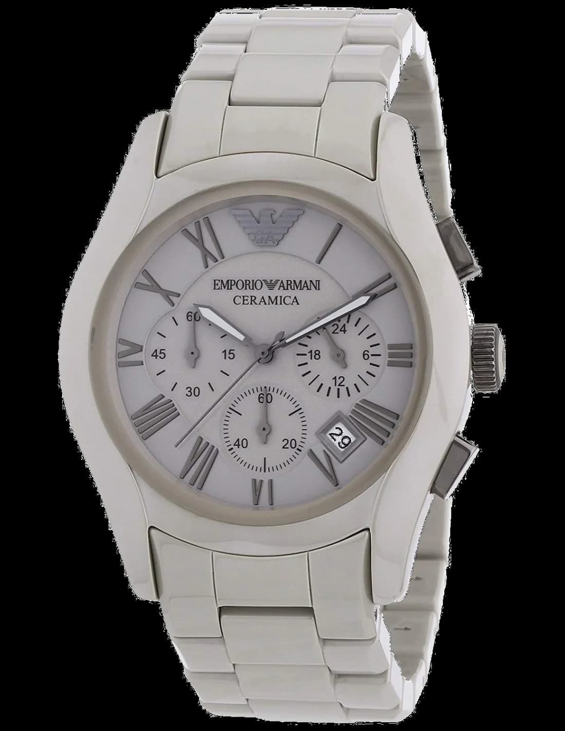 Emporio Armani AR1459 cadran noir et bracelet acier inoxydable — Montres Outlet