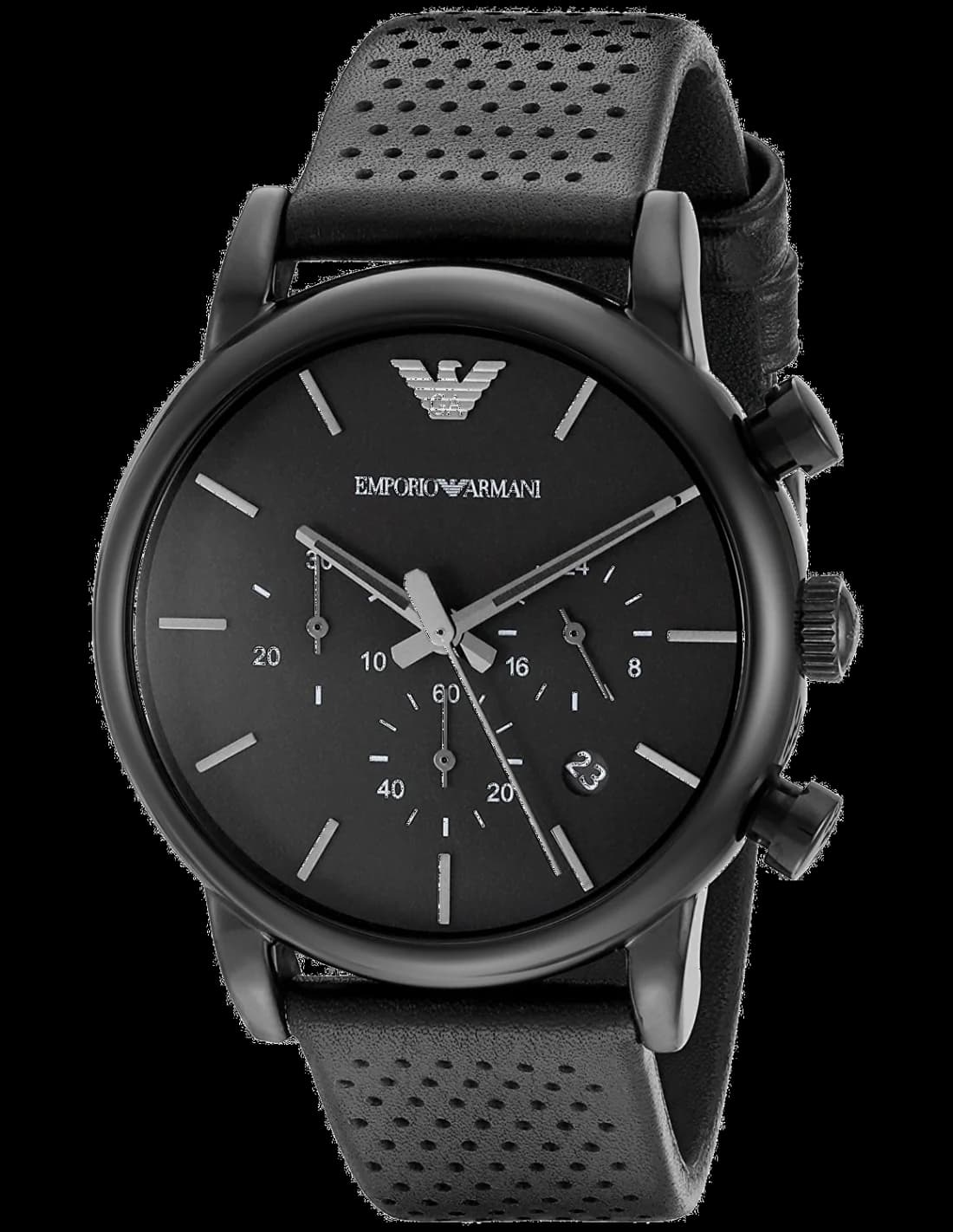 Emporio Armani AR1737 face cadran noir — Montres Outlet