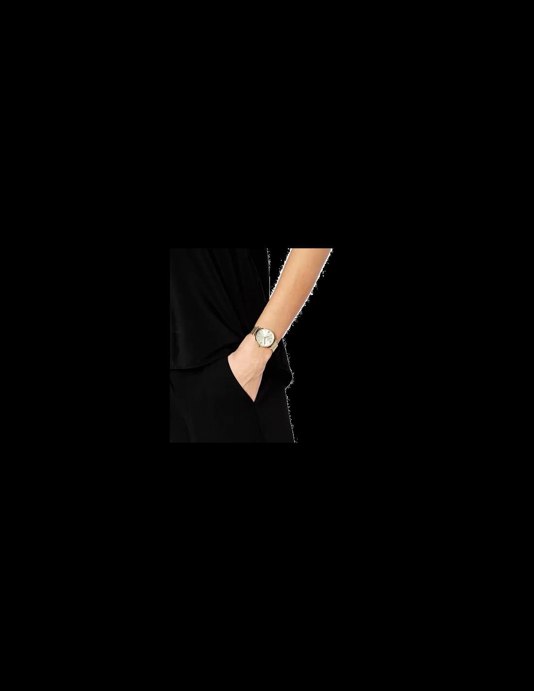 Montre Emporio Armani AR1957 femme détail bracelet acier inoxydable