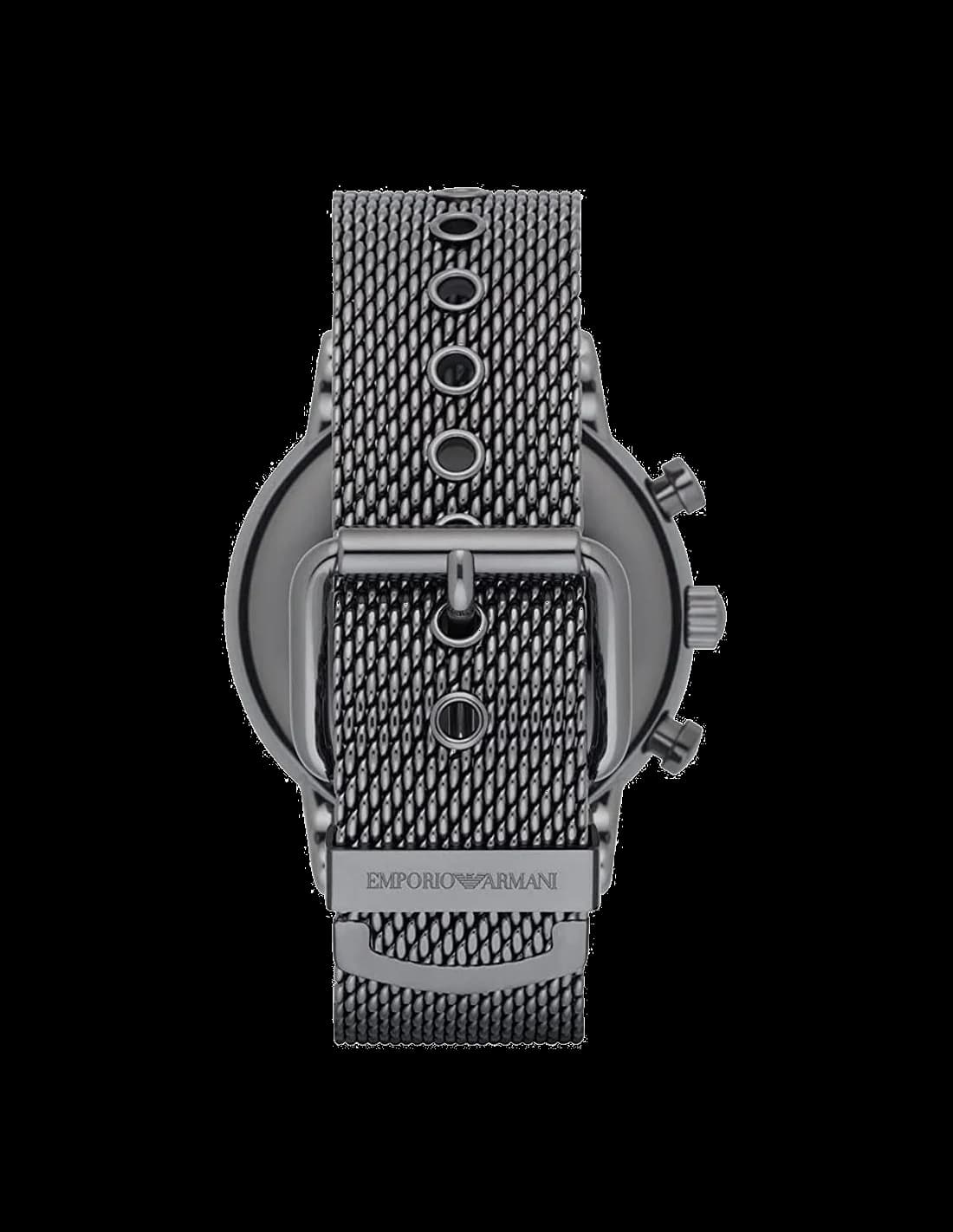 Bracelet en cuir noir de la montre Emporio Armani AR1979 — Montres Outlet