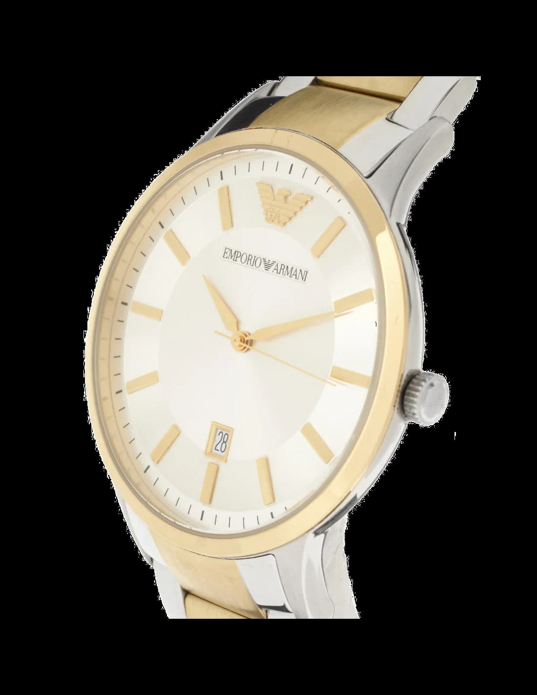 Détails du cadran et du bracelet de la montre Emporio Armani AR2449