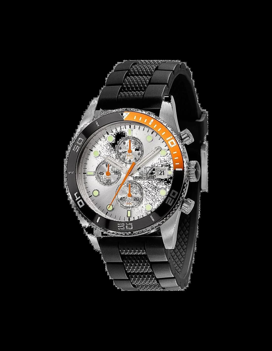 Emporio Armani AR5856 [cadran noir et boîtier argent] — Montres Outlet