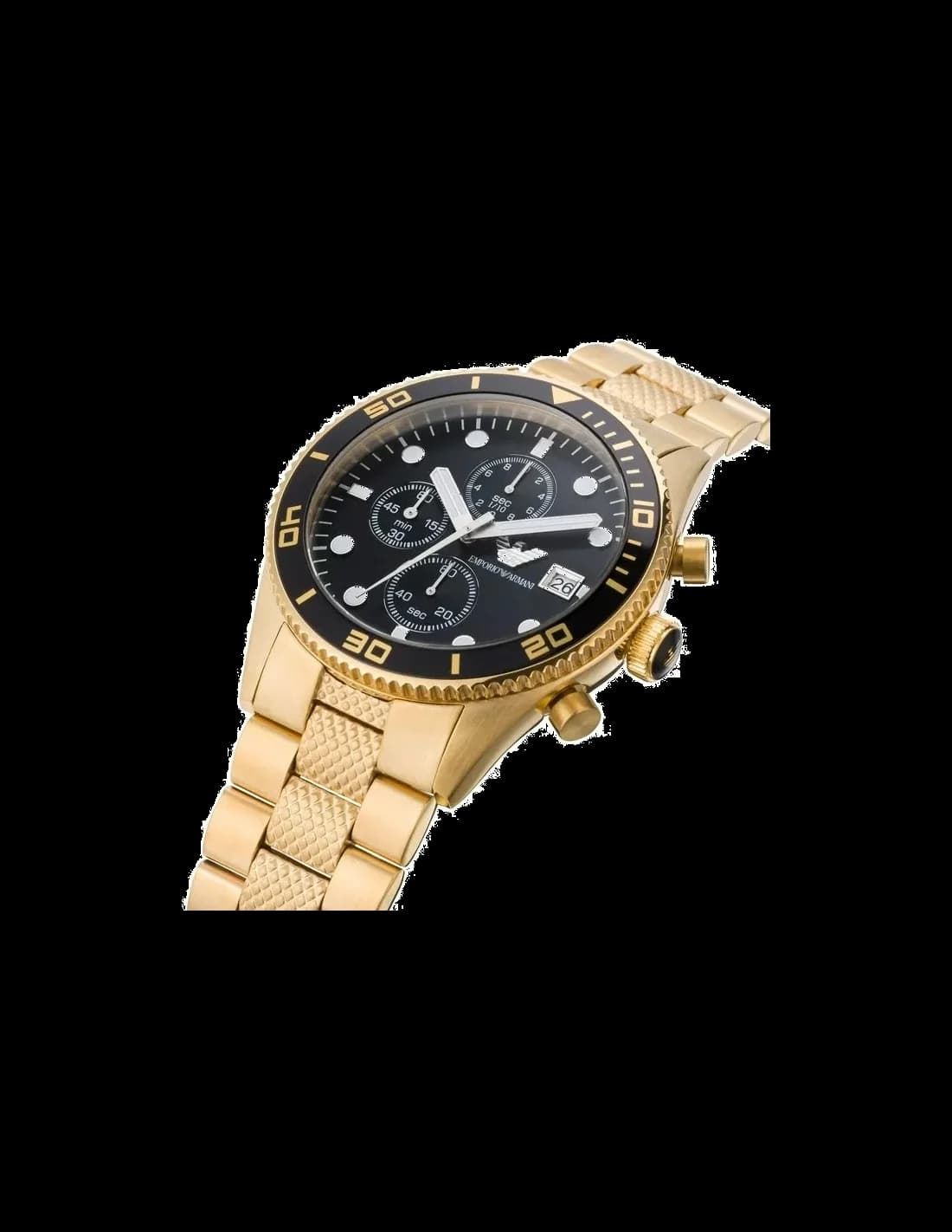 Détail du bracelet cuir de la montre Emporio Armani AR5857 — Montres Outlet