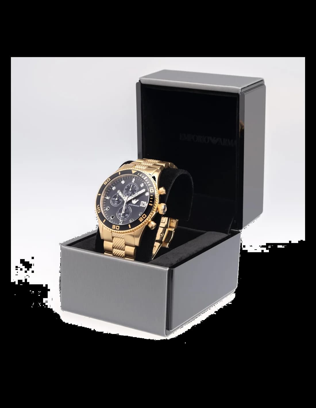 Montre Emporio Armani AR5857 Chronographe Acier Noir 43mm vue 4