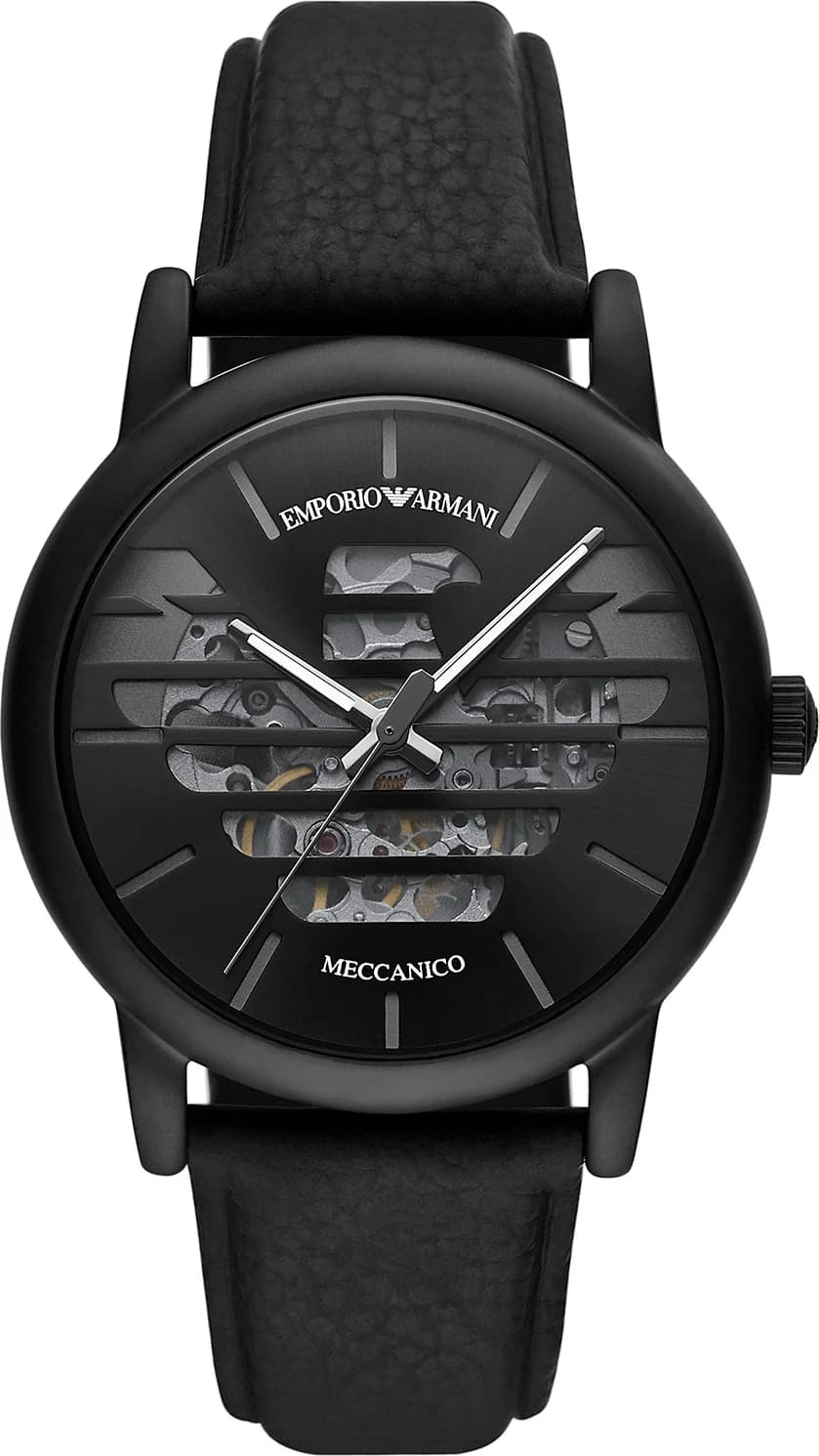 Emporio Armani AR60032 montre en acier inoxydable avec cadran noir — Montres Outlet