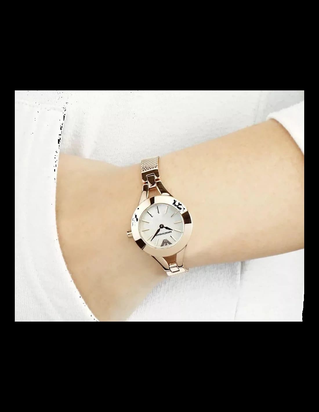 Montre Emporio Armani AR7329 femme verso boîtier or rose