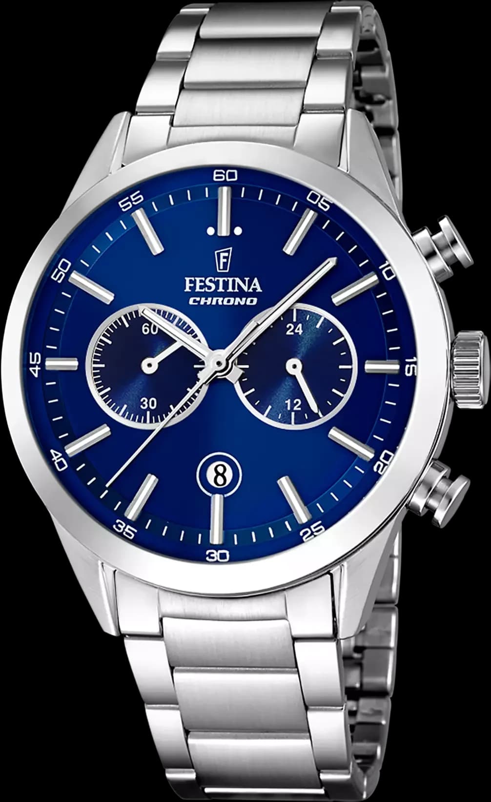 Festina F16826/B avec cadran noir et bracelet acier — Montres Outlet