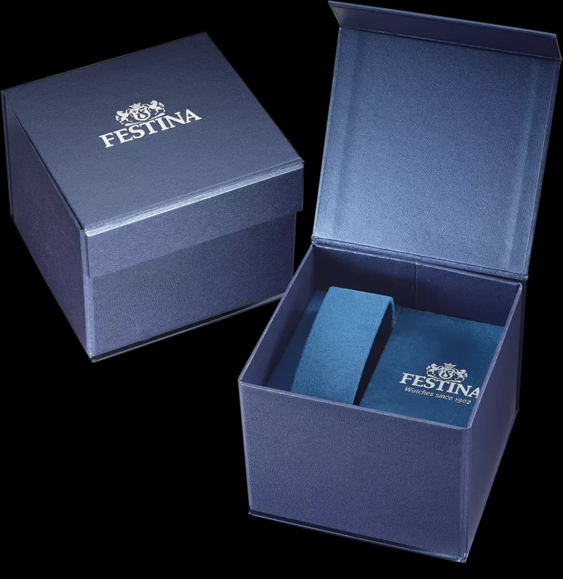 Festina F20444/2 profil boucle ardillon cuir bleu 44mm quartz