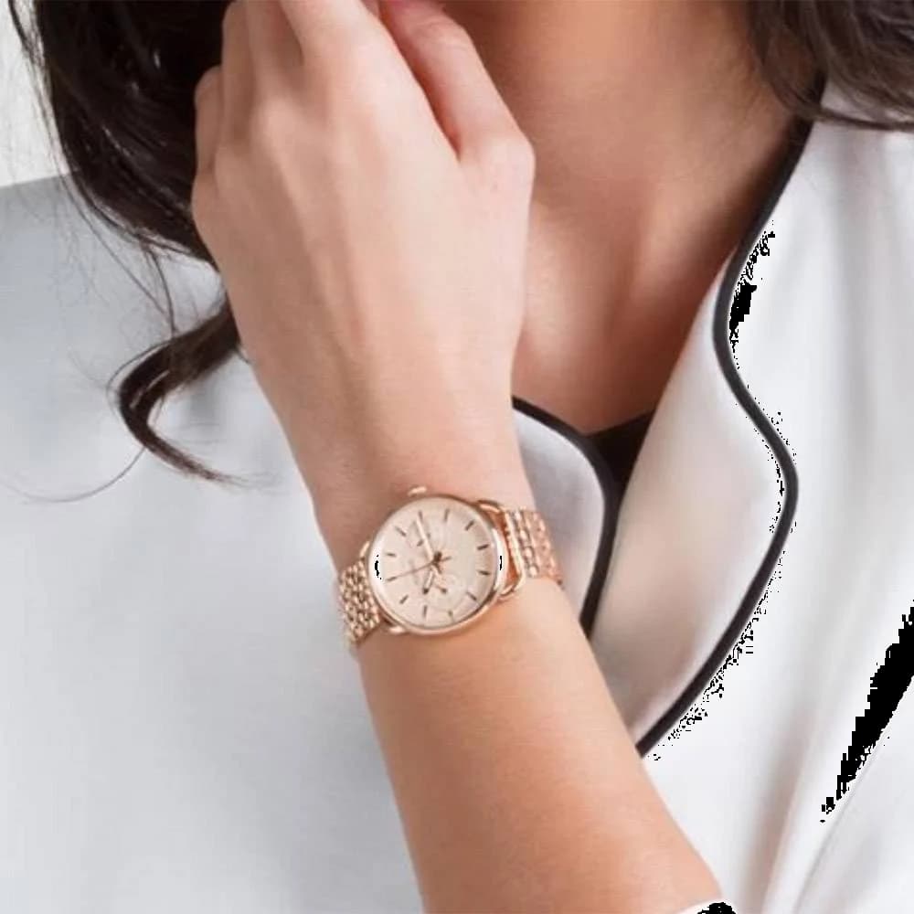 Montre Fossil ES3713 femme détail cadran or rose