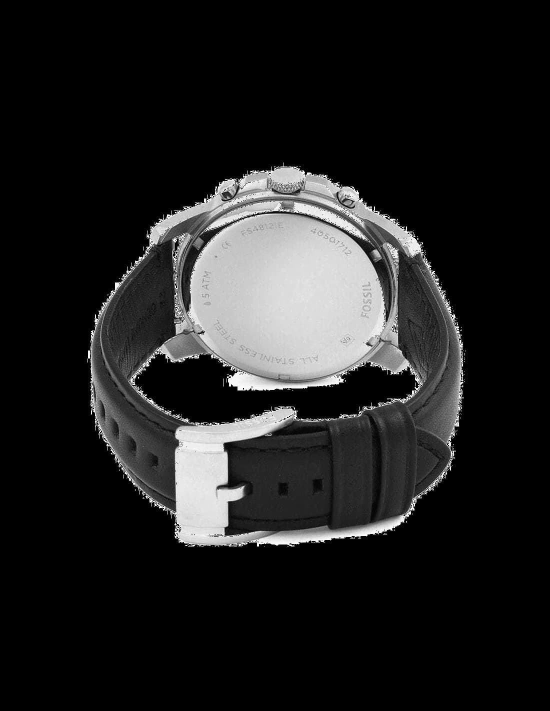 détails du bracelet en cuir de la Fossil FS4812 — Montres Outlet