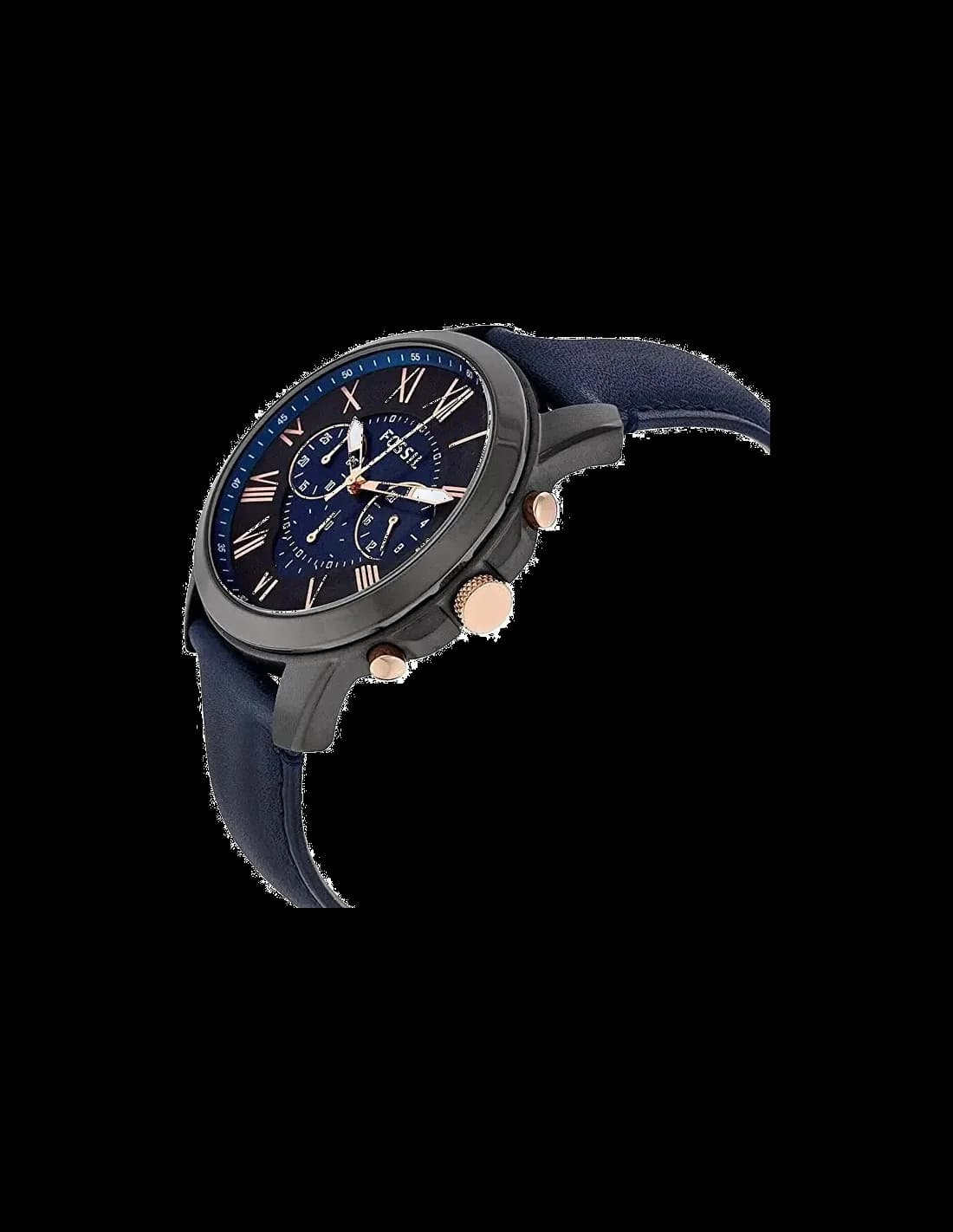 Montre Fossil FS5061 verso boîtier noir acier inoxydable fermeture boucle ardillon