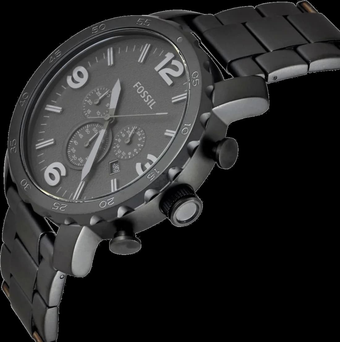 Montre Fossil JR1401 homme détail cadran noir