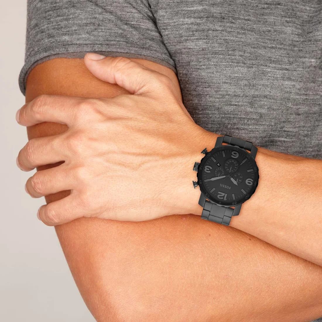 Montre Fossil JR1401 homme verso boîtier noir
