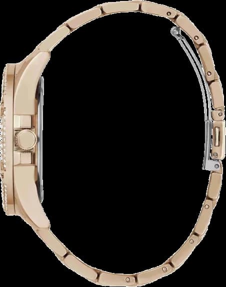 Montre femme Guess Queen GW0464L3 en acier or rose cadran orné de cristaux vue 4
