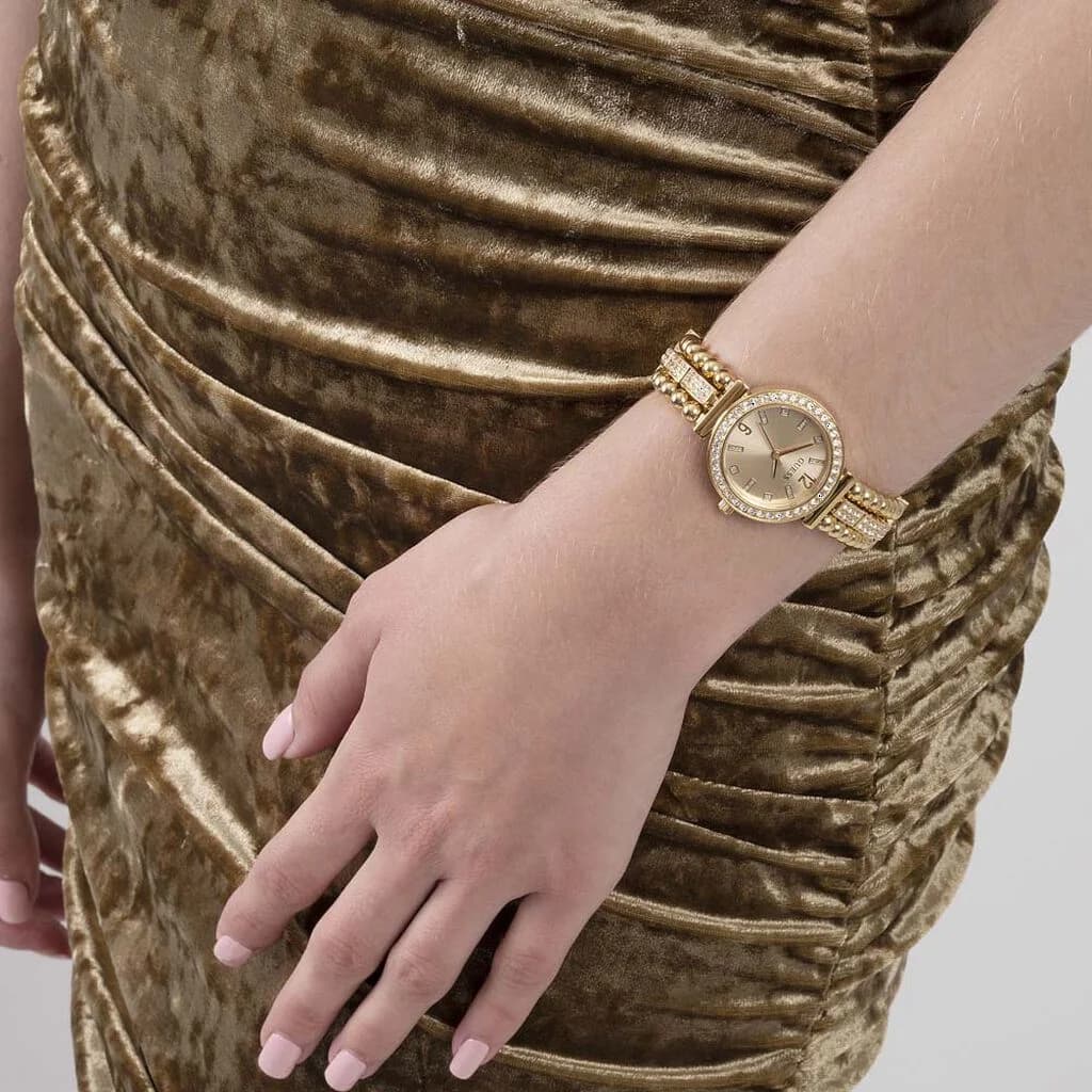 Montre Femme Guess Gala GW0401L2 bracelet doré orné de strass vue 5