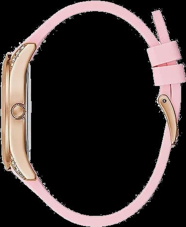 Montre Femme Guess GW0109L2 bracelet silicone rose boitier or rose vue 2