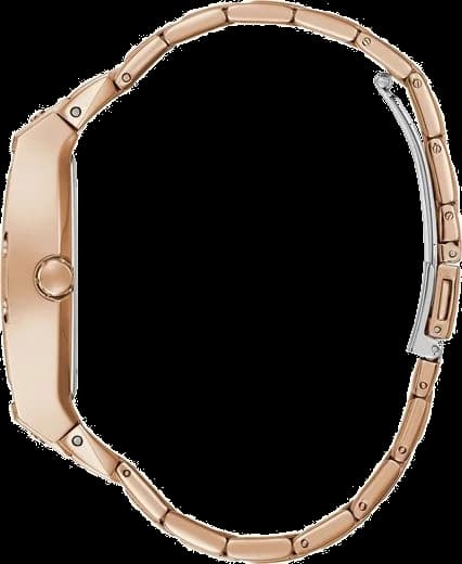 Montre Femme Guess Raven GW0104L3 bracelet acier or rose boitier orné de strass vue 2