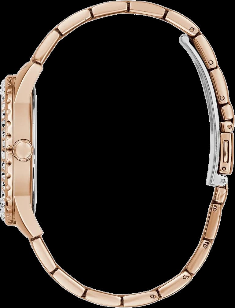 Montre Femme Guess Sparkler GW0111L3 Acier Rose Gold et Nacre Noire vue 2