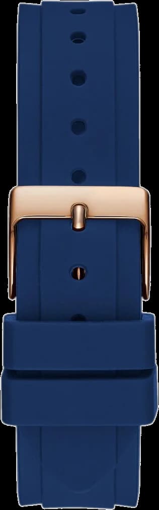 Montre Femme Guess Solstice GW0113L3 Silicone Bleu et Or Rose vue 3