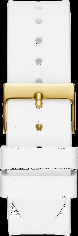 Montre Femme Guess Venus GW0118L5 Cadran Blanc Cristaux et Silicone Blanc vue 3