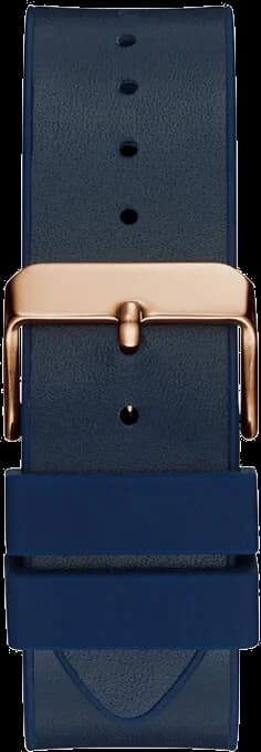 Montre Guess GW0202G4 Phoenix Boîtier Or Rose et Bracelet Silicone Bleu vue 3