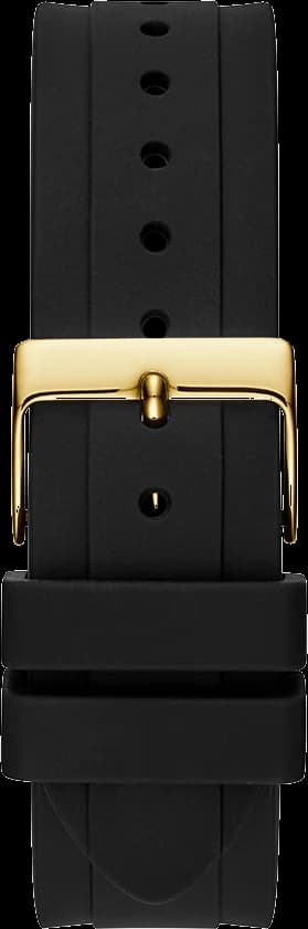 Montre Femme Guess Moonlight GW0257L1G bracelet silicone noir cadran multifonction vue 4