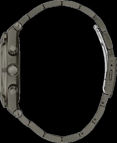 Montre Homme Guess Gunmetal 44mm Boîtier GW0260G3 Gunmetal Cadran Acier Inoxydable Bracelet Multifonction vue 2