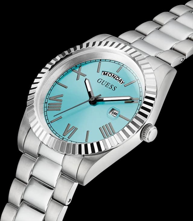 Montre Guess GW0265G11 homme détail cadran turquoise