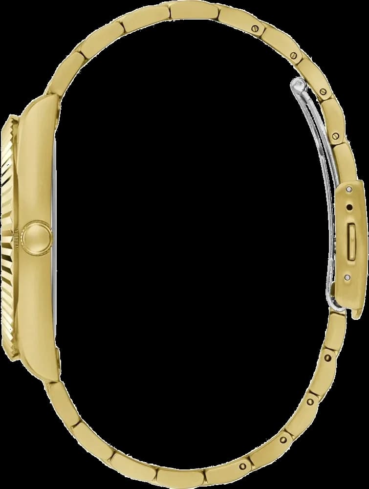 Montre Homme Guess Connoisseur GW0265G3 bracelet acier doré cadran noir vue 4