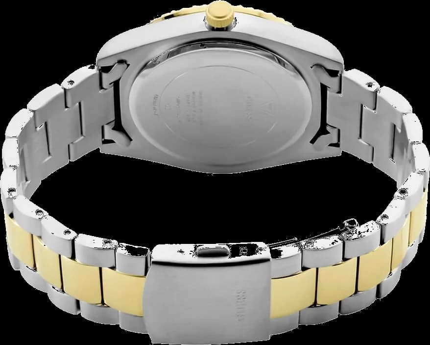 Montre Homme Guess Connoisseur GW0265G8 bracelet acier bicolore cadran vert vue 4