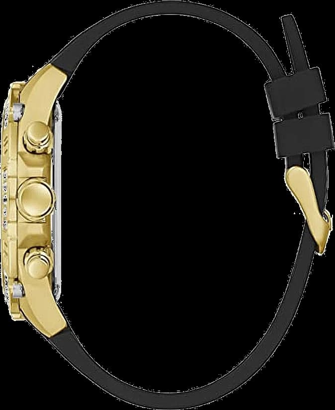 Montre Homme Guess GW0333G2 Cadran Noir Bracelet en Silicone Multifonction vue 2