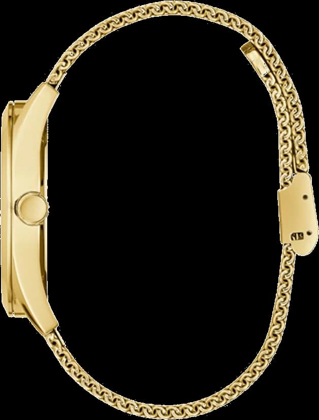 Montre Homme Guess Tailor GW0368G2 bracelet maille milanaise en acier doré vue 3