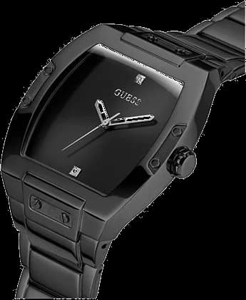 Montre Homme Guess Phoenix GW0387G3 cadran noir bracelet noir en acier vue 4