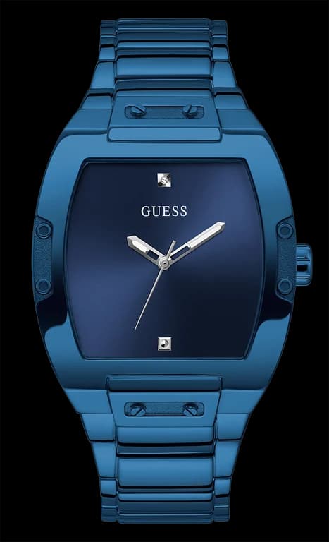 Guess GW0387G4 avec cadran noir et bracelet en cuir — Montres Outlet