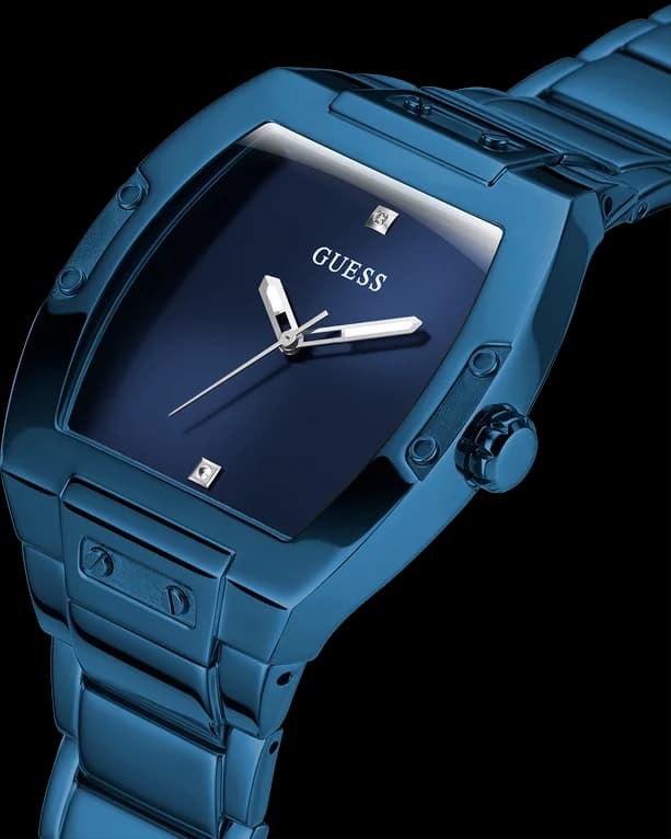 Montre Homme Guess GW0387G4 bracelet acier bleu cadran bleu vue 3
